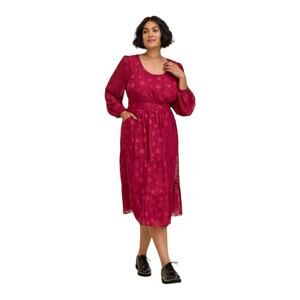 Torrid womens T size 00 medium large 10 red stars midi chiffon dress cute casual